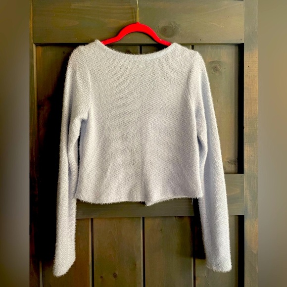 NWT HOLLISTER 
Icicle BLue cardigan sweater 
BOW tie in front super soft - Picture 5 of 5